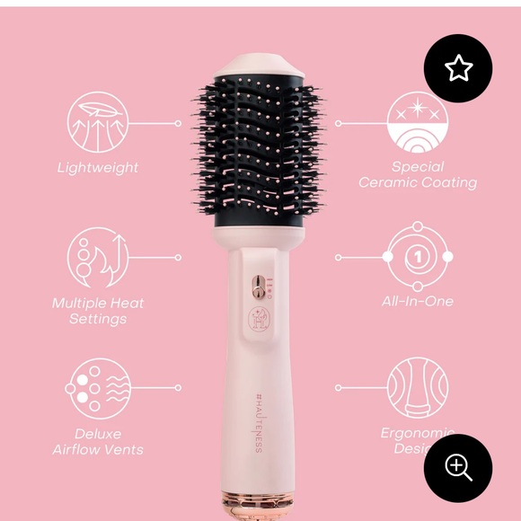 NIB- Hauteness- Premium Blowout Brush- Pearlescent White- Ceramic - Picture 9 of 17